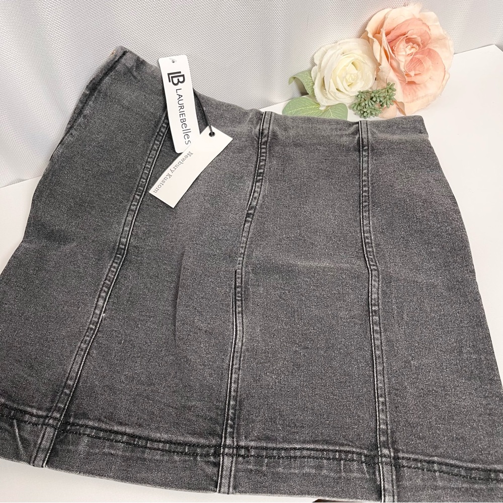 New Newbury Kustom denim black mini skirt - Picture 6 of 6